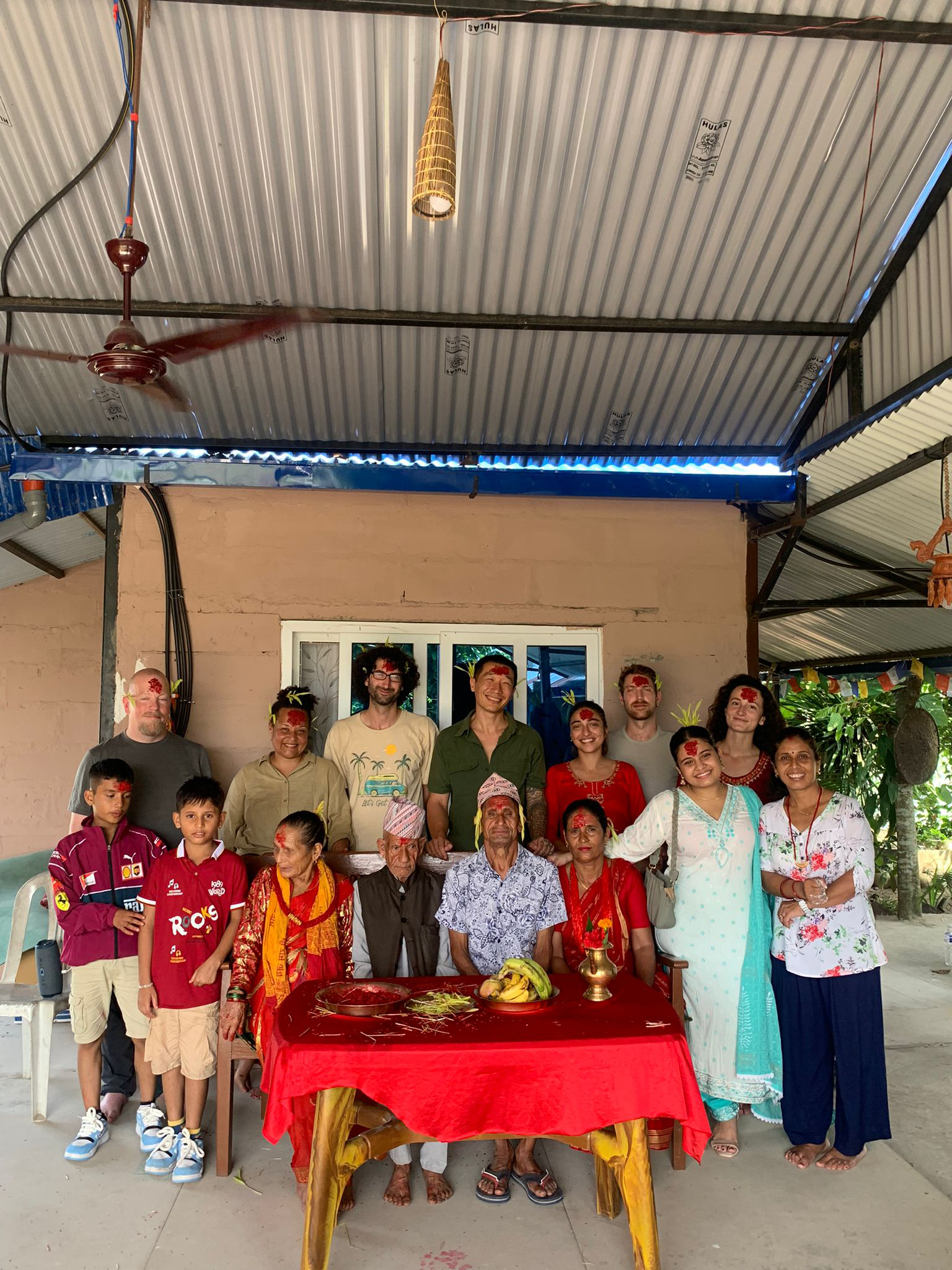 Hari Adhikari and his family